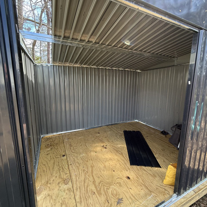 JolyDale 10 Ft. W X 8 Ft. D Metal Lean-to Storage Shed With Three